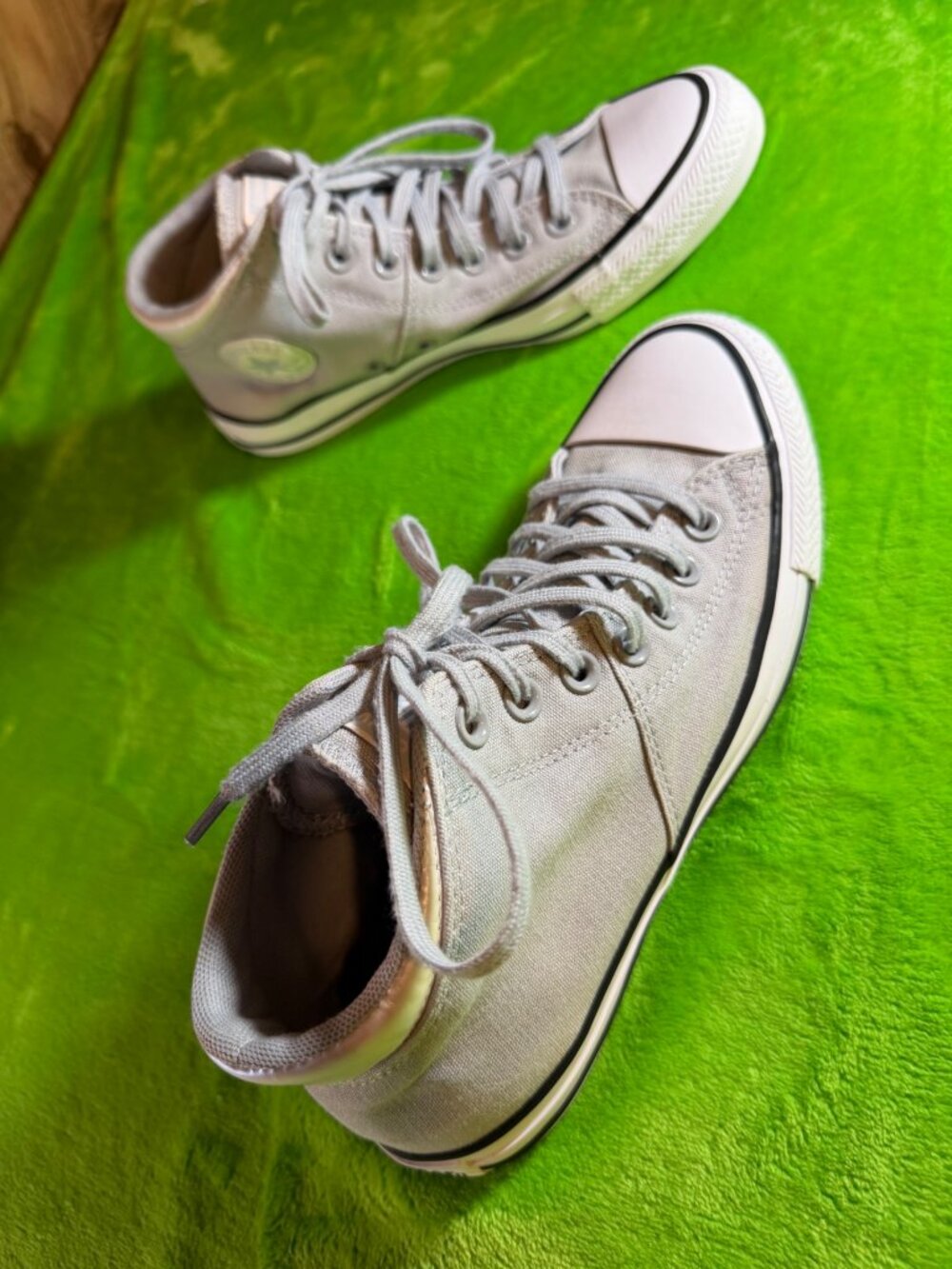 Converse Chuck Taylor All Star Hi Womens Sz 8.5 Grey Canvas - Picture 4 of 9